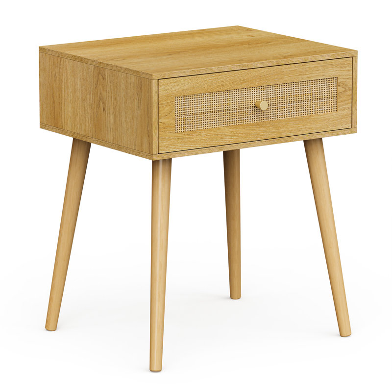 48cm W Manufactured Wood Bedside Table