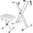 5 Core Keyboard Stand Double X Style Adjustable Piano Riser + Keyboard Piano Bench-101820401