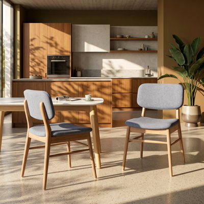 Christopher Knight Home 18.75" W x 21.25" D x 31.2" H Rubberwood Set of 2 Upholstered Dining Chairs