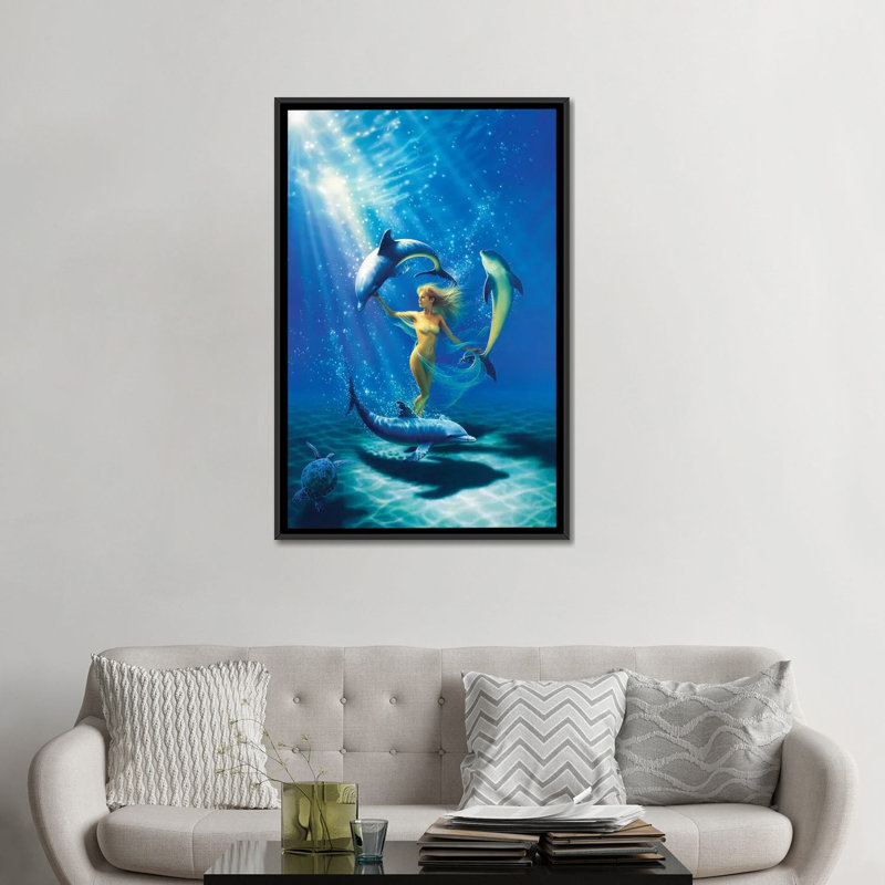 «Dance of Joy», impression sur toile, H 48 po x l 32 po x P 1,5 po, Toile avec cadre noir, Pas de tapis