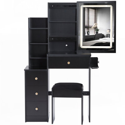 Meuble-lavabo compact avec armoire de chevet et centrale électrique