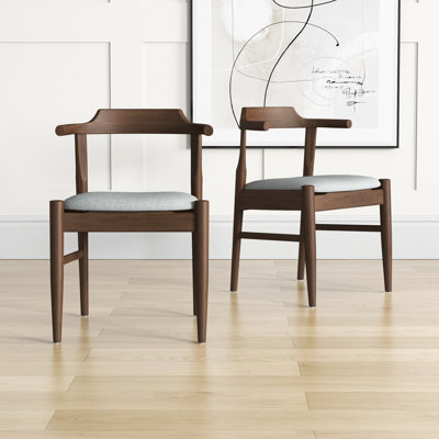 Chaise d'appoint rembourrée en bois massif Wellington