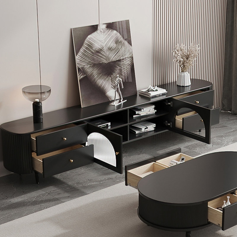 Meuble télé en bois de style français rétro, 94.48"