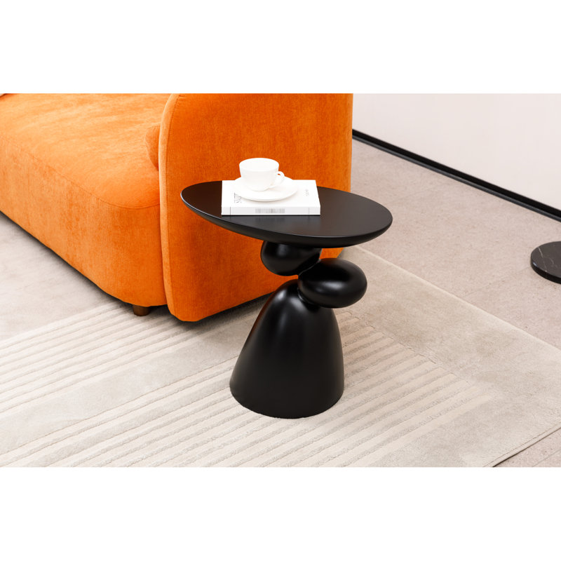 Table de bout moderne minimaliste, table de bout Lucky Stone. Matériau en fibre de verre, résistant à la chaleur et à l'eau. Idéal pour les espaces de vie en fibre de verre. Manger à l'extérieur, portable