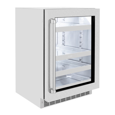 ZLINE Autograph Edition 24 in. Touchstone 151 Can Beverage Fridge with Glass Door