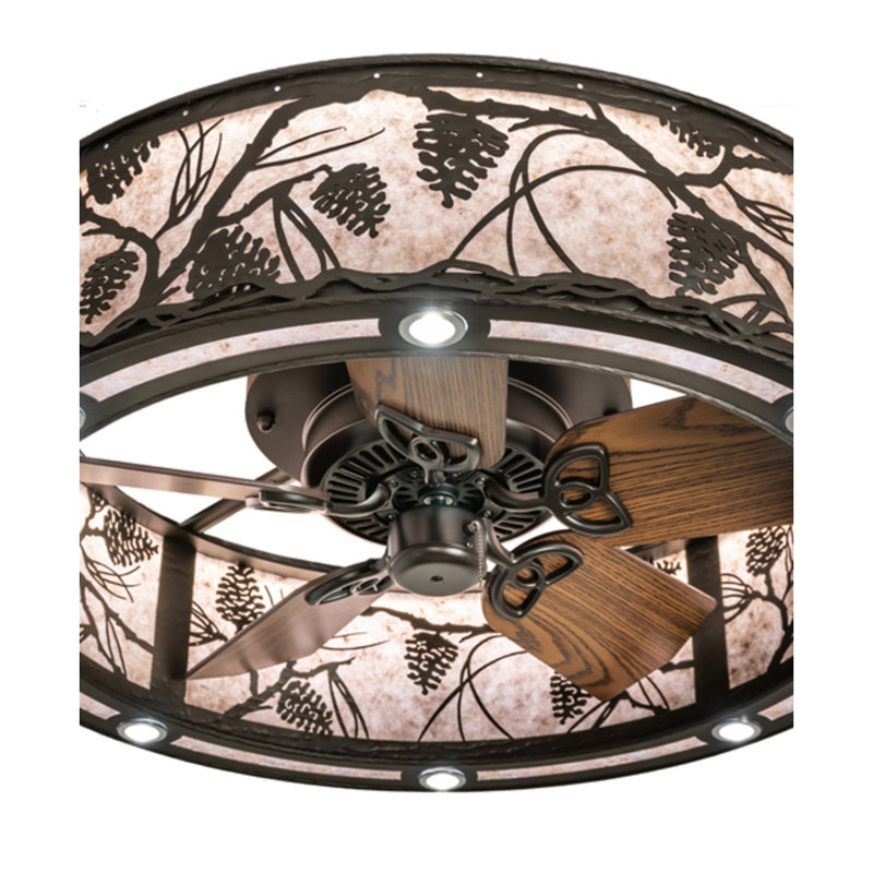 Whispering Pines LED Downrod Ceiling Fan