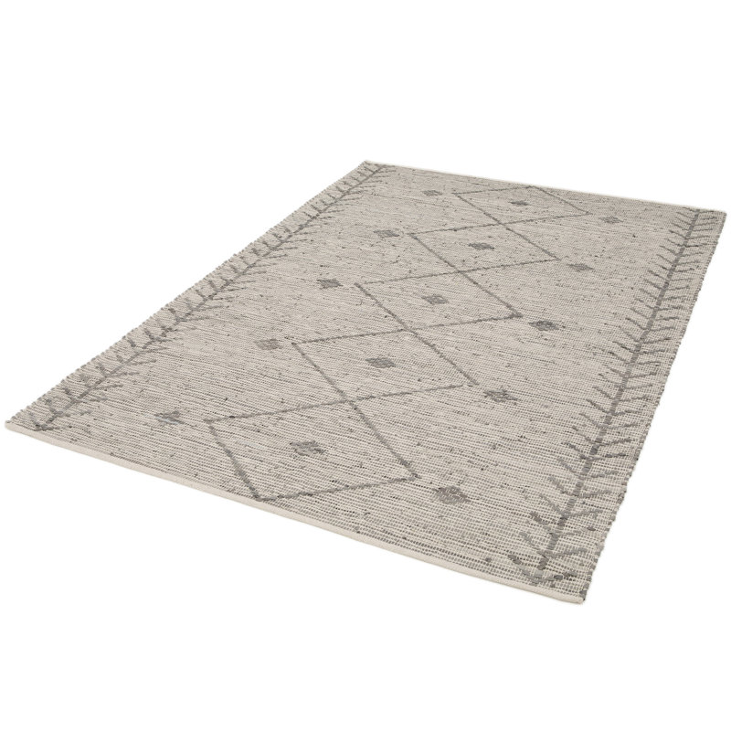 Alaniz Hand Woven Grey Indoor Rug, Rectangle 200cm x 290cm
