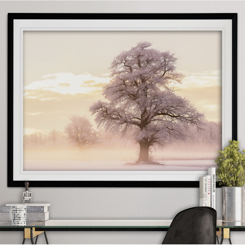 « winter lueur », reproduction de peinture à l’acrylique encadrée, Noir, H 24 po x l 30 po x P 1,5 po
