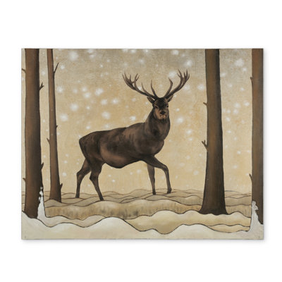 Brown Deer Rustic Placemat | Roe Deer Winter Home Decor