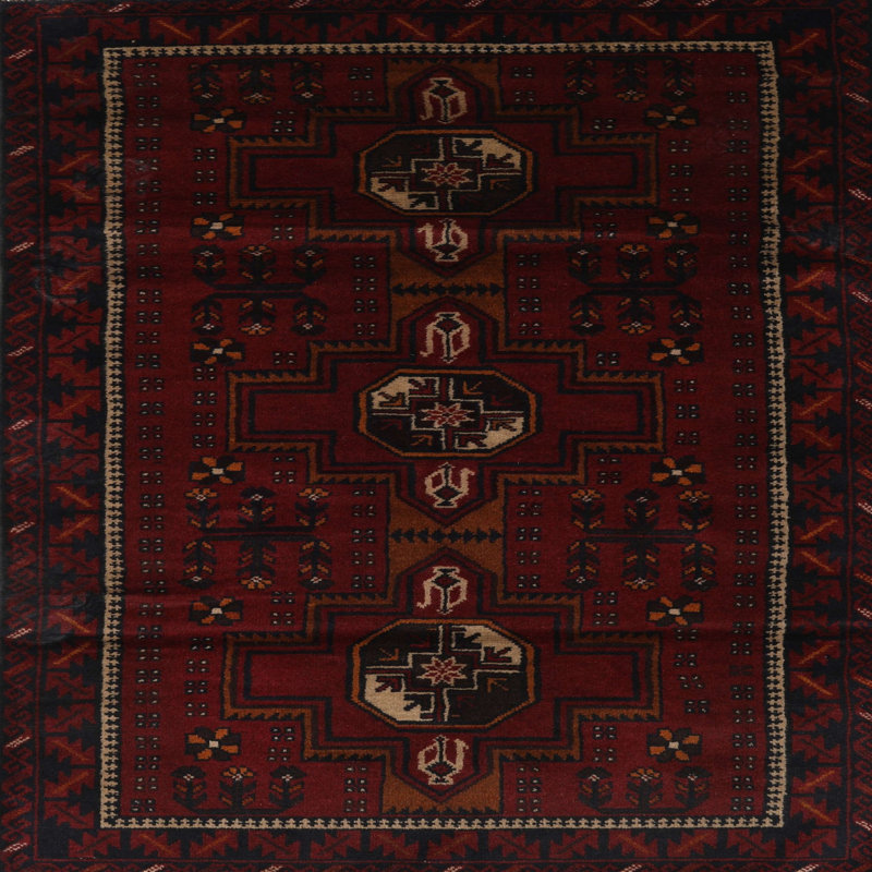 Southwestern Indoor Rug, Square 3'