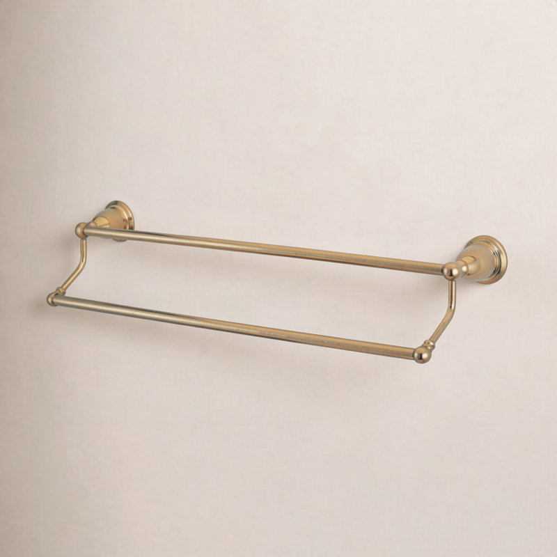 Barre à serviettes double 24 po Kingston Brass Heritage, Laiton poli