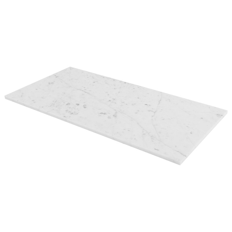 Carrara 3x12 Honed Marble Floor and Wall Tile, 12" W x 24" D, Honed