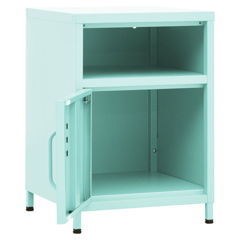 Bren 35cm W Steel Bedside Table, Set of 2, Mint