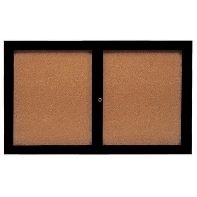 Enclosed Wall Mounted Bulletin Board LED Illuminated