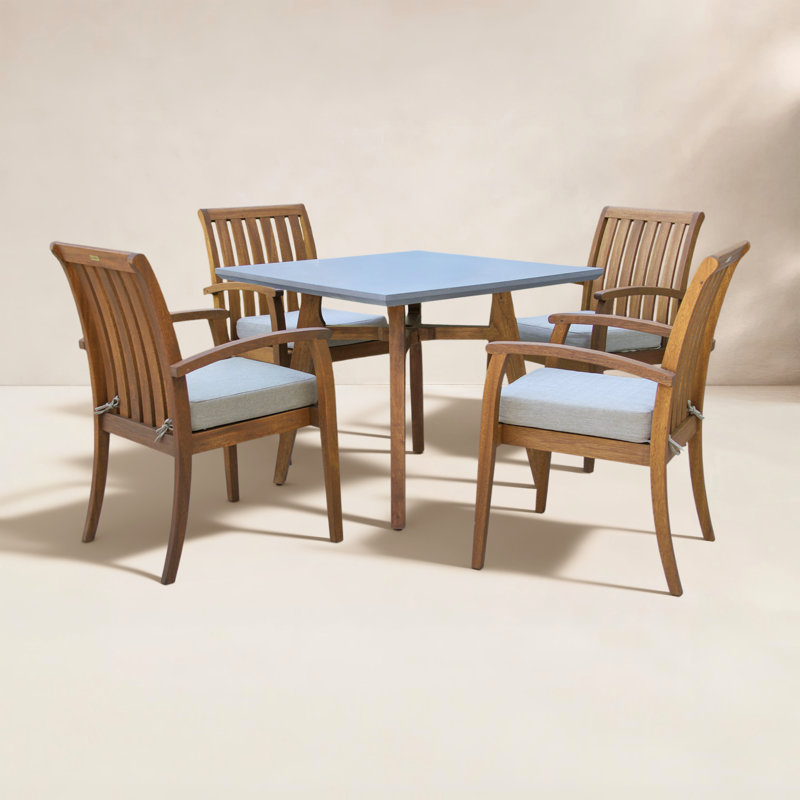 Masten dining set, L 60 po x l 60 po x H 31 po, 6