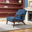 Chaise d'appoint Mid-Century moderne avec structure en bois, chaises de salon rembourrées avec coussin de taille, fauteuil de lecture pour véranda de chambre à coucher-1452453426-1452453438