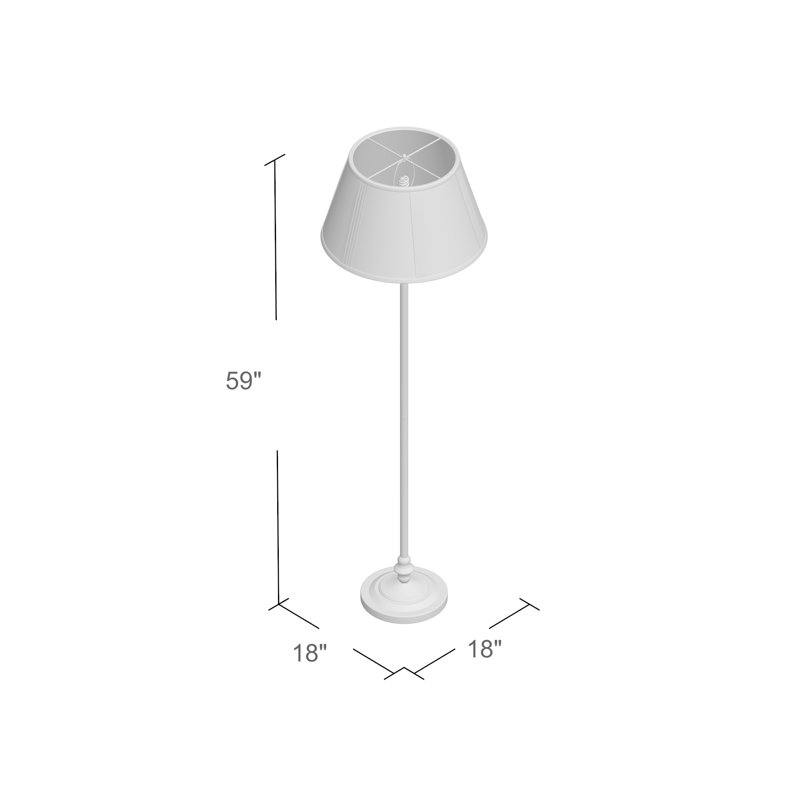 Lampe sur pied 59 po Cloughmills, Bronze foncé