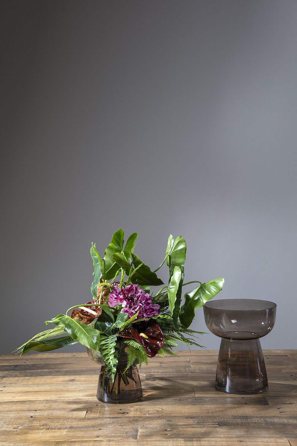 Aylor Handmade Glass Table Vase, 9.75" H x 8.50" W x 8.50" D
