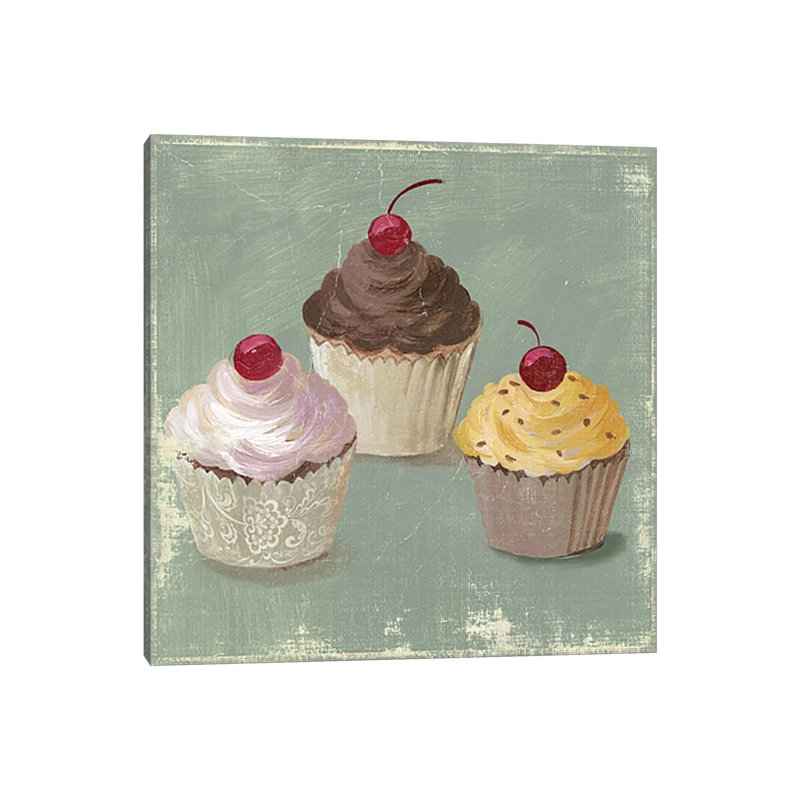 Cupcakes 1 Piece Wrapped Canvas Painting, 45.72 cm H x 45.72 cm W x 1.91 cm D