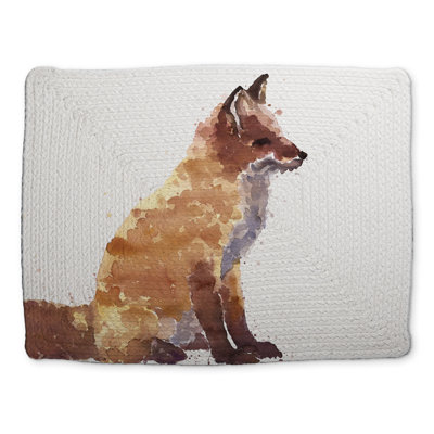 Red Fox Wildlife Polyester Placemat | Home Decor Livens Room