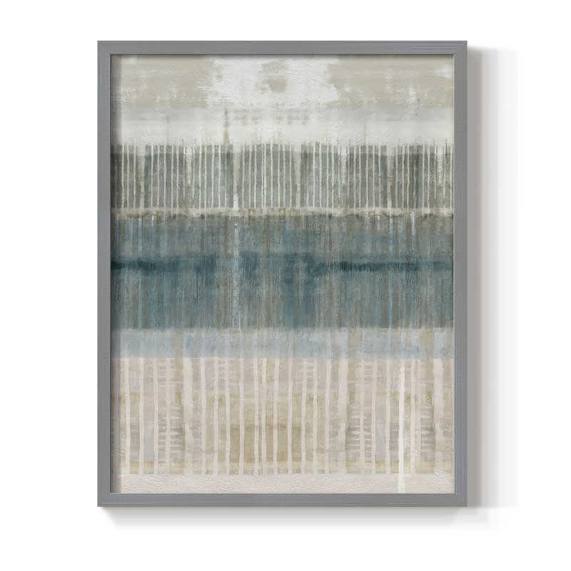 «Misty Island II», reproduction encadrée - bois massif, H 11 po x l 9 po, Gris