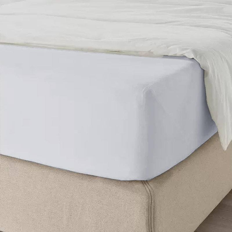 Rylynne Microfiber Fitted Sheet, Silver, Double