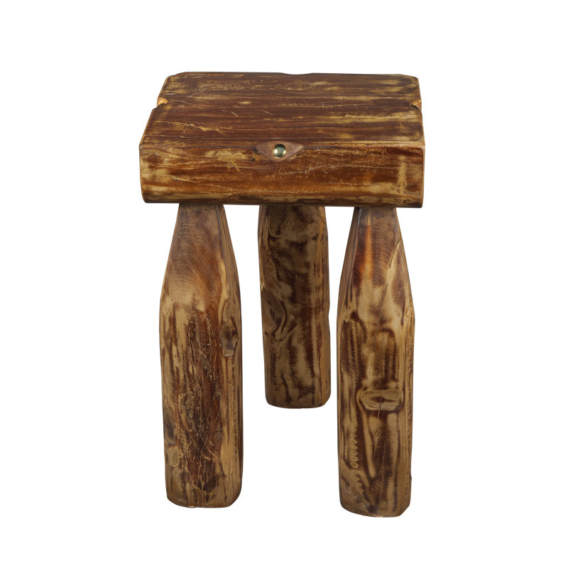 Nomad Stool ~ Rooted in rustic heritage and artisanal craftsmanship, this 100% reclaimed wood stool blends earthy textures with a timeworn patina, evoking the spirit of wanderers and ancient traditions.
