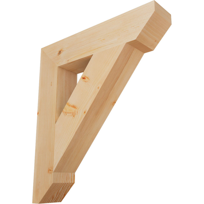 Support traditionnel en bois rustique à lattes, Sapin de Douglas, H 34 po x l 5,5 po x P 30 po