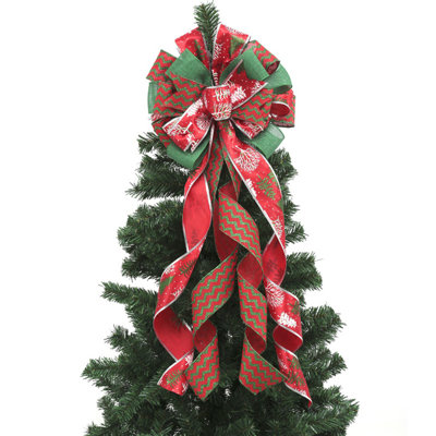 1PC de sapin de Noël arcs de Noël atmosphère de vacances décorations extérieures arcs faits à la main cadeau pour la famille