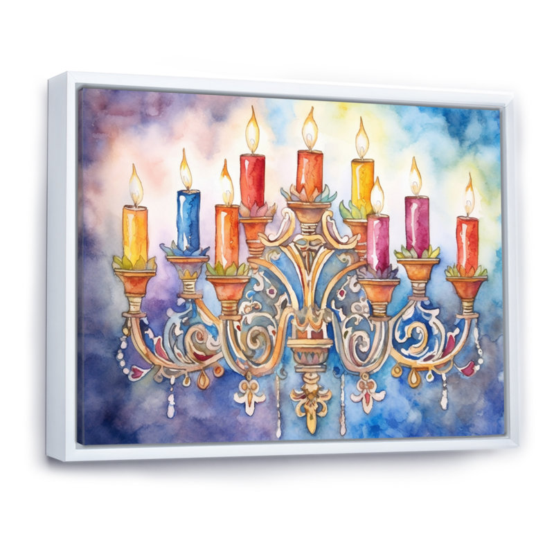 Créations sacrées sur toile, Cadre flottant blanc, H 16 po x l 32 po x P 1 po