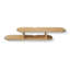 Étagère murale flottante asymétrique en bois massif clair naturel pour chambre, salle de bain, cuisine, salon-36731325-36731327
