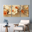 Ensemble de 3 tableaux muraux sur toile à motifs floraux pour la décoration du salon et de la chambre.