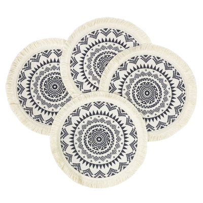 Ensemble de napperons en coton 4 pièces
