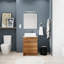 Meuble-lavabo autoportant simple 23,6 po avec plateau en céramique Antea