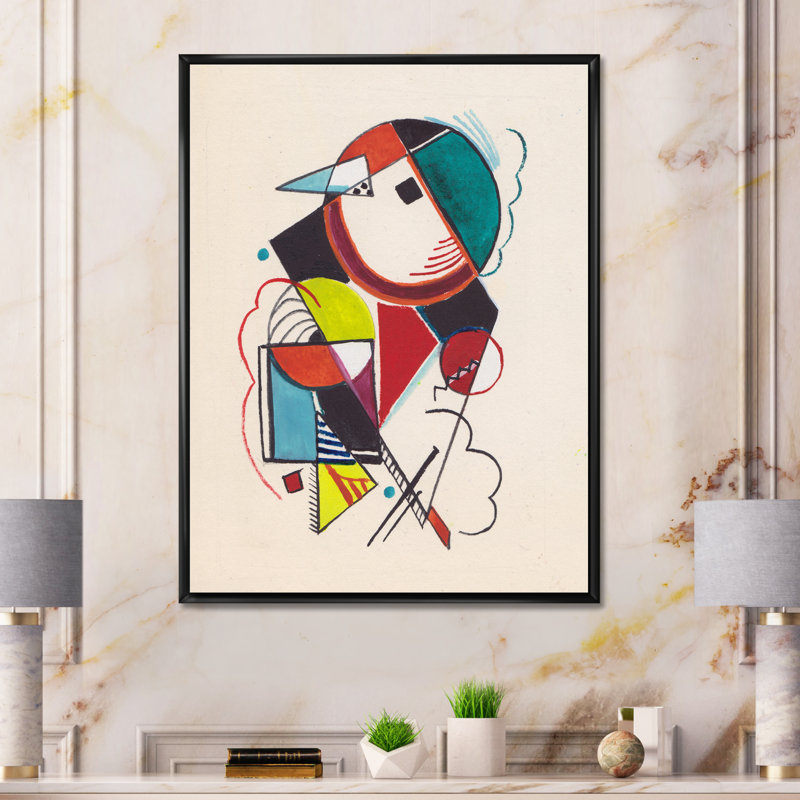 «Colored Geometric Abstract Compositions II», reproduction sur toile encadrée, Cadre noir, H 32 po x l 24 po x P 1 po
