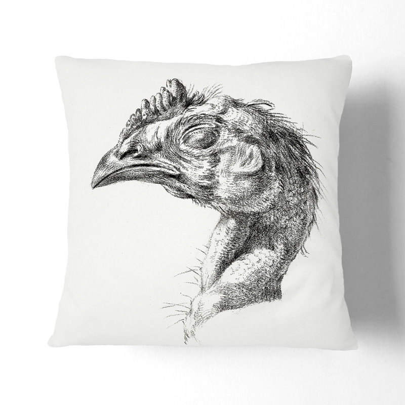 Square Throw Cushion, Black, 55cm H x 55cm W x 20cm D
