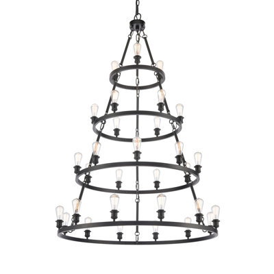 Dolores - Light Wagon Wheel Geometric Chandelier