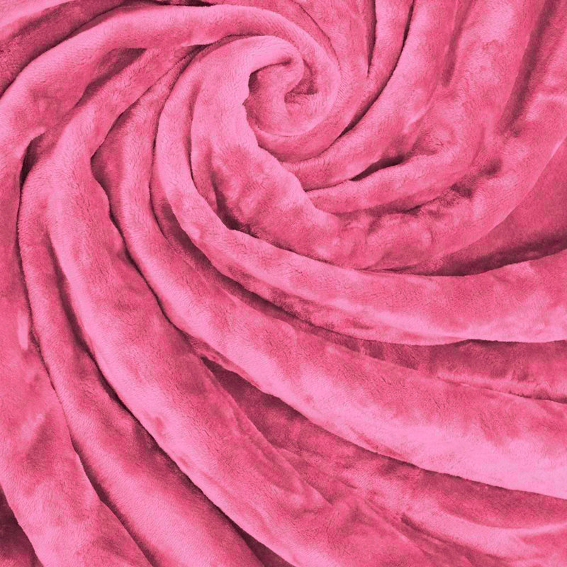  Couverture en flanelle super douce et chaude, Rose, Simple