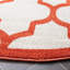 Tapis intérieur / extérieur beige / orange à motif géométrique Ammundsen-654200481
