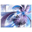 Fleur fractale symétrique mauve et bleue - impression sans cadre sur métal-61500317