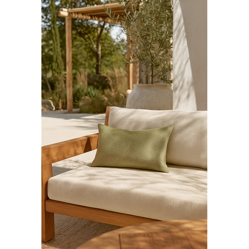 Outdoor Living Pillow Cover, Pure Green, Rectangle 14"H x 20"W, Pillow Cover Only - No Insert