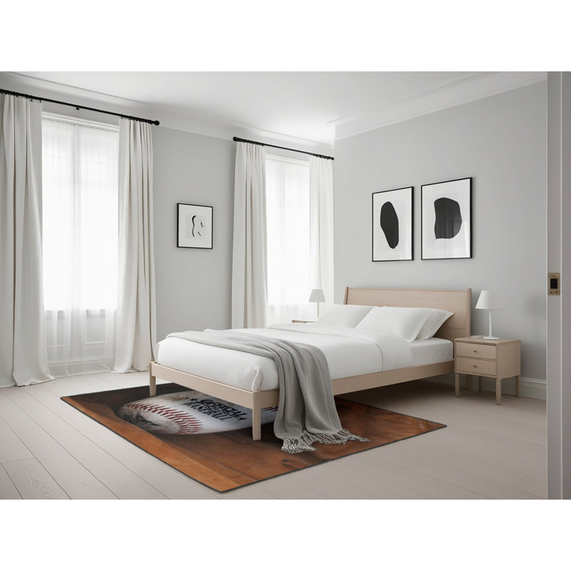 Tapis blanc / rouge / brun, Rectangle 5 pi x 7 pi