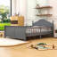 Lit plateforme en bois avec tête et pied de lit-713444505-713444511