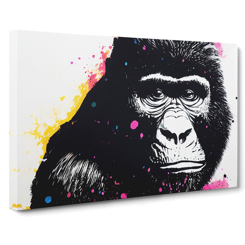 Gorilla Painted Vol.3 - Wrapped Canvas, 35cm H x 50cm W x 3cm D
