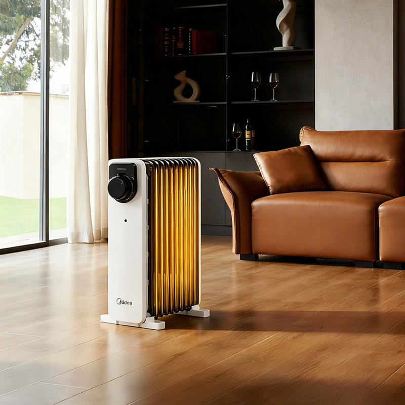 Living And Home 1000W 3412 BTU Electric Radiator Space Heater with Adjustable Thermostat