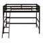 Lit mezzanine simple en bois massif avec base solide, utilisation durable