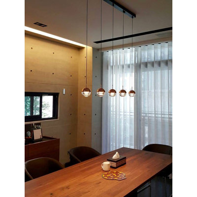Luminaire suspendu sphère 5 lumières Krantz