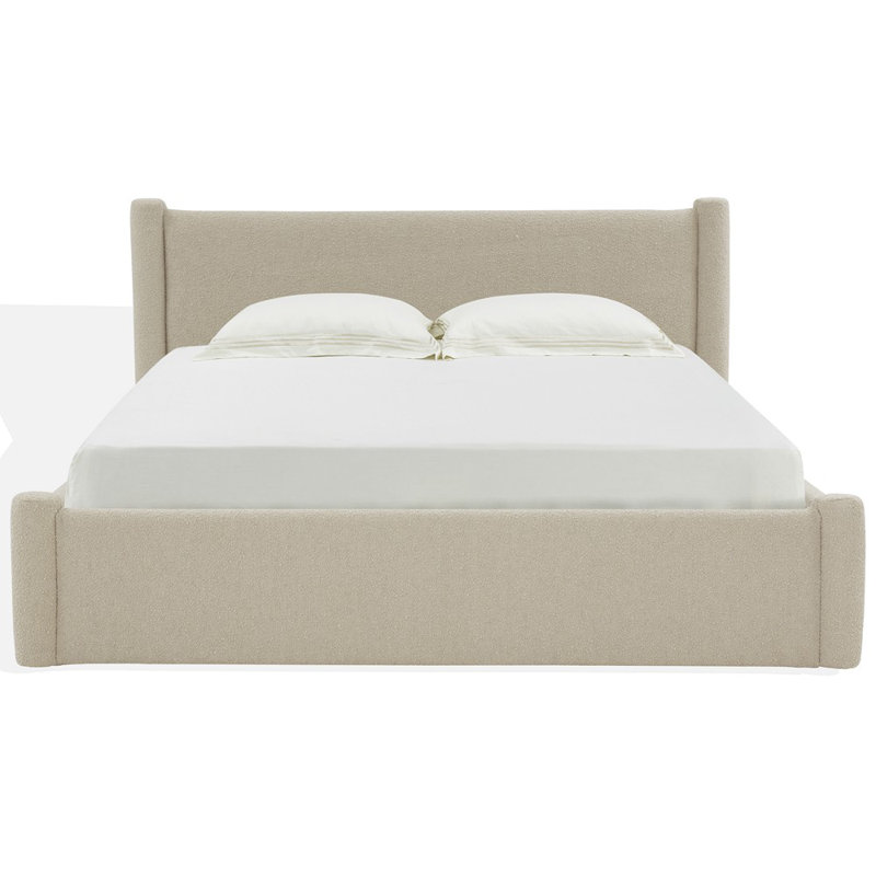 Dart Upholstered Bed, Beige, Queen