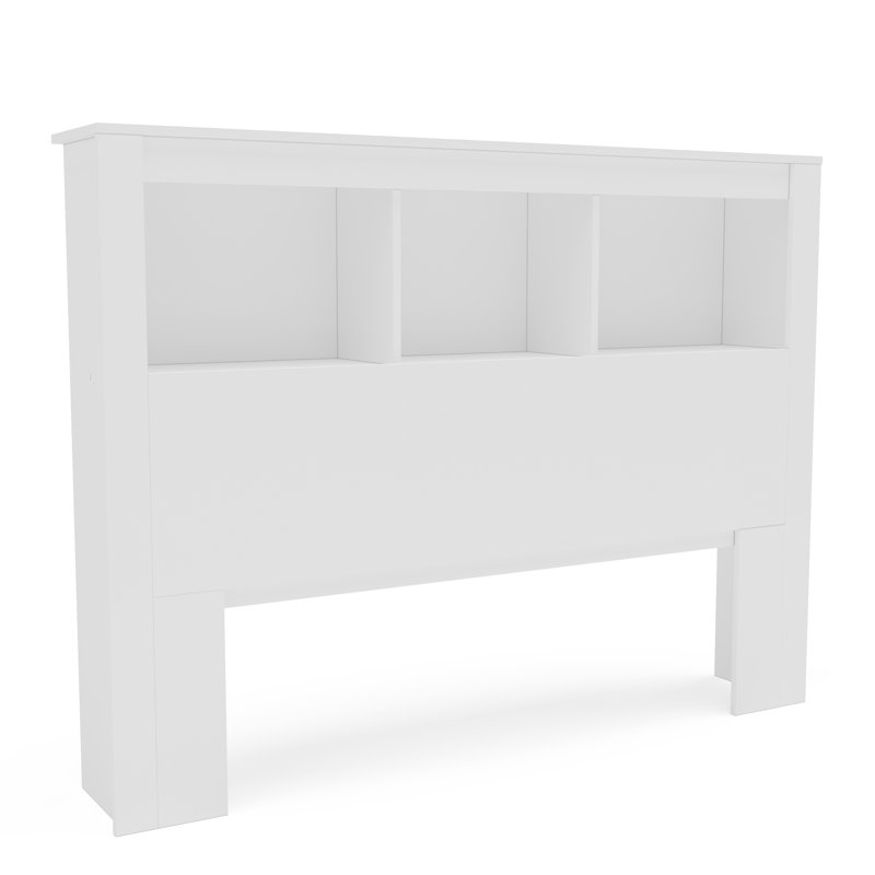 Annedoris Bookshelf Headboard, White, Full