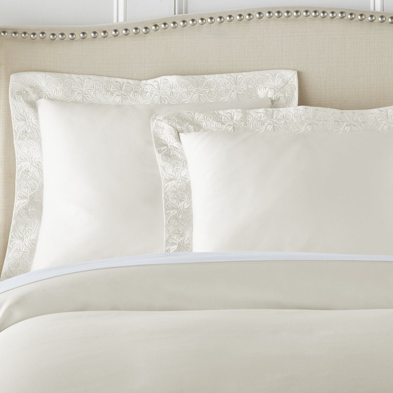 Ariane Duvet Cover Set, Queen Duvet Cover + 2 Standard Sham, Ivory